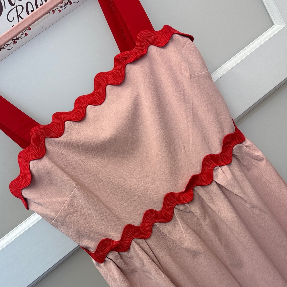In February Brand Rick Rack Pink Contrast Dress - Picture 6 of 9